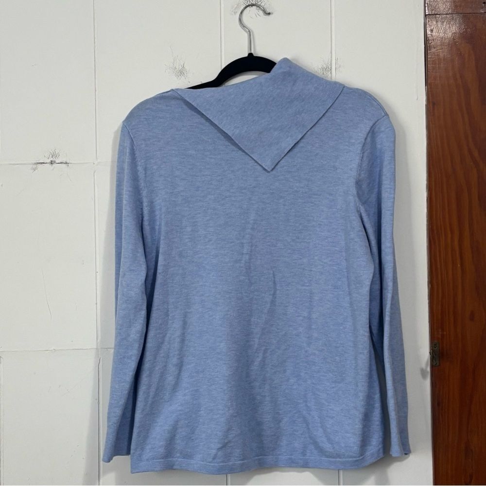 Chico's Luxe Envelope Neck Sweater Cashmere Blend Size Large - Picture 4 of 5
